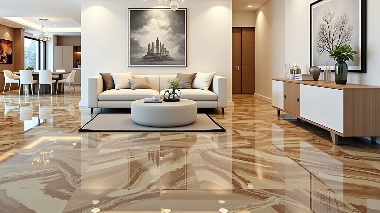 gạch 60x120 ấn độ lát nền phòng khách