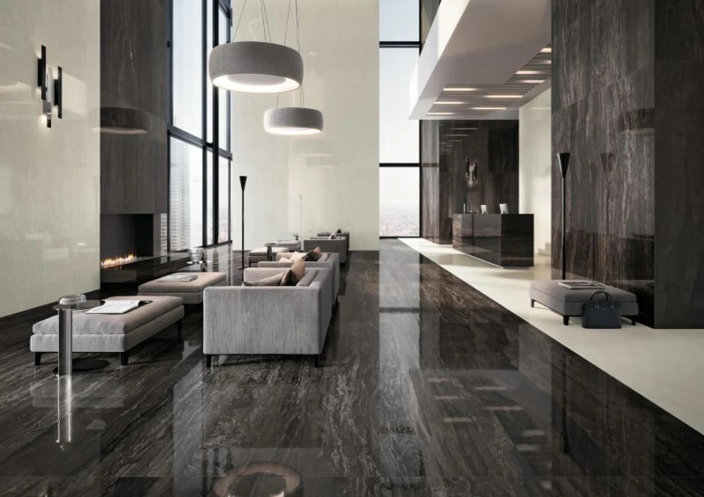 gạch khổ lớn cho biệt thự
