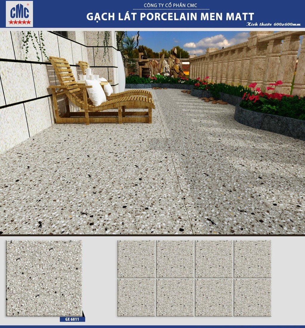 Đá mờ ốp lát 60x60 Terrazzo mẫu mới