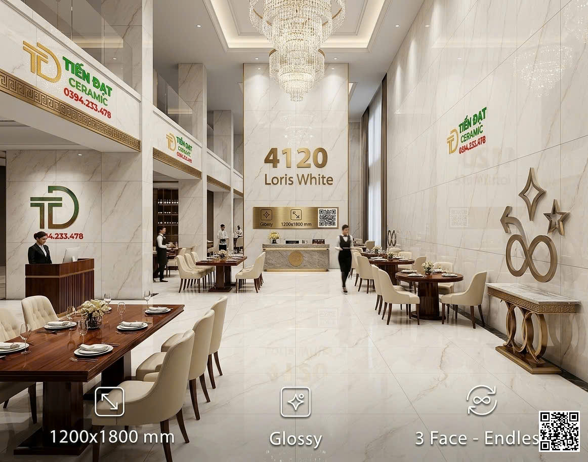 Gạch Khổ Lớn 120x180 Ốp Lát Nhà Hàng Khách Sạn Cao Cấp