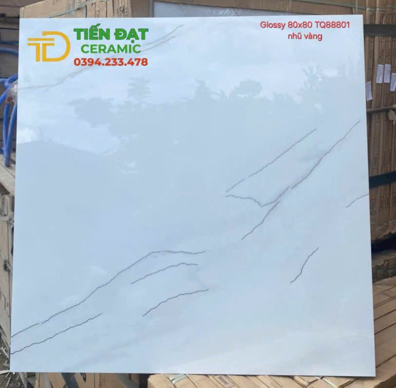 Gạch Cao Cấp TQ 80x80 Nhũ Vàng Ốp Lát Biệt Thự