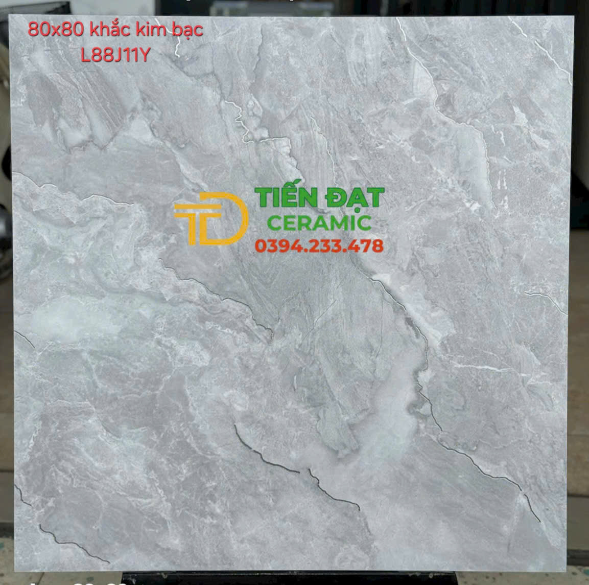 Gạch Cao Cấp TQ 80x80 Vân Giả Đá Khắc Kim Mới Đẹp