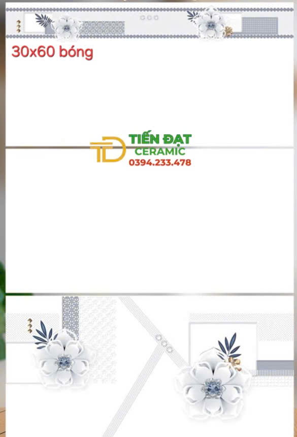 Gạch Dán Tường 30x60 Bộ Thân Viền Điểm Đồng Giá