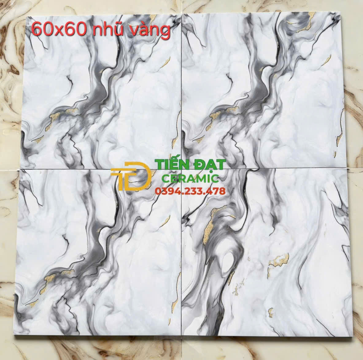 Gạch Khắc Vàng Trung Quốc 60x60 Ốp Lát Khách Sạn Mẫu Mới