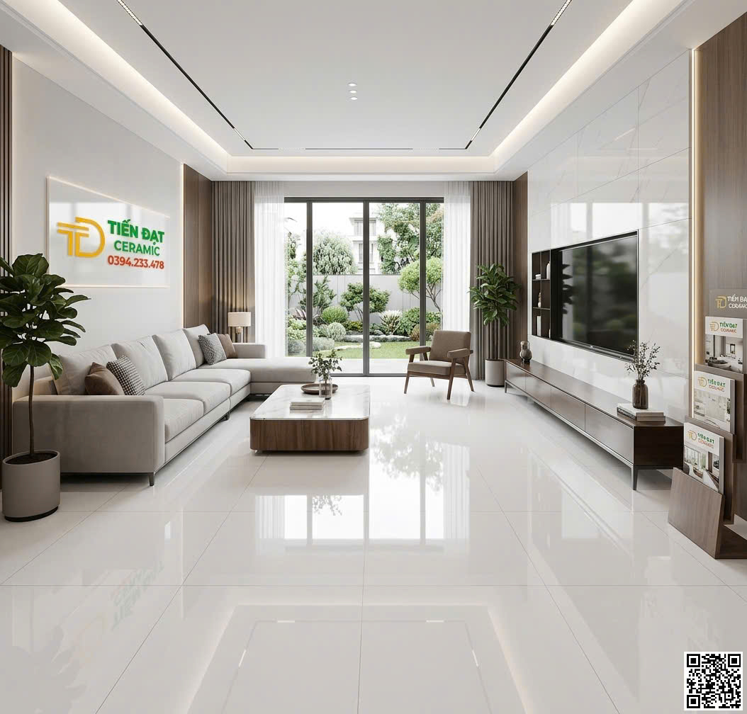 Tổng Kho Gạch Khổ Lớn 1000x1000 Trắng Trơn Vi Tinh Mẫu Mới