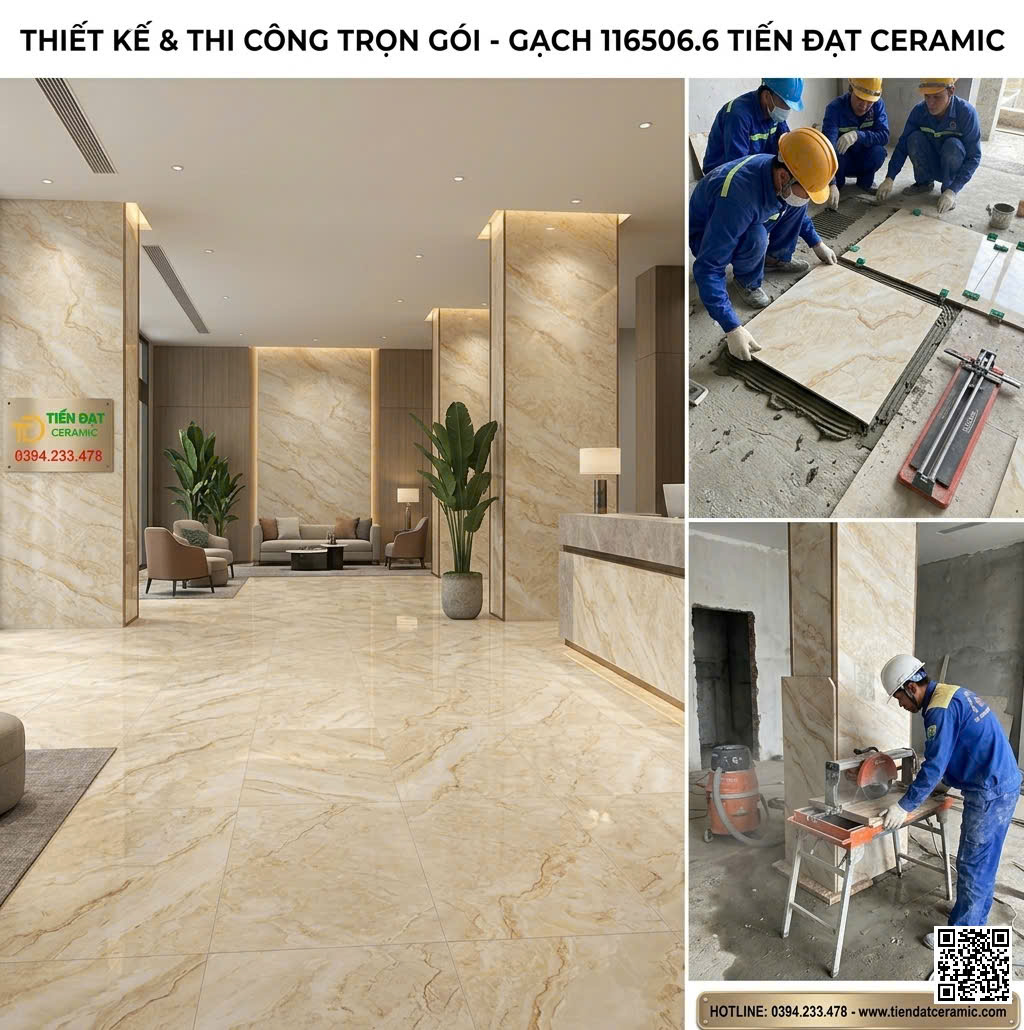 Gạch Granite 100x100 Ốp Lát Khách Sạn Nhũ Vàng TQ