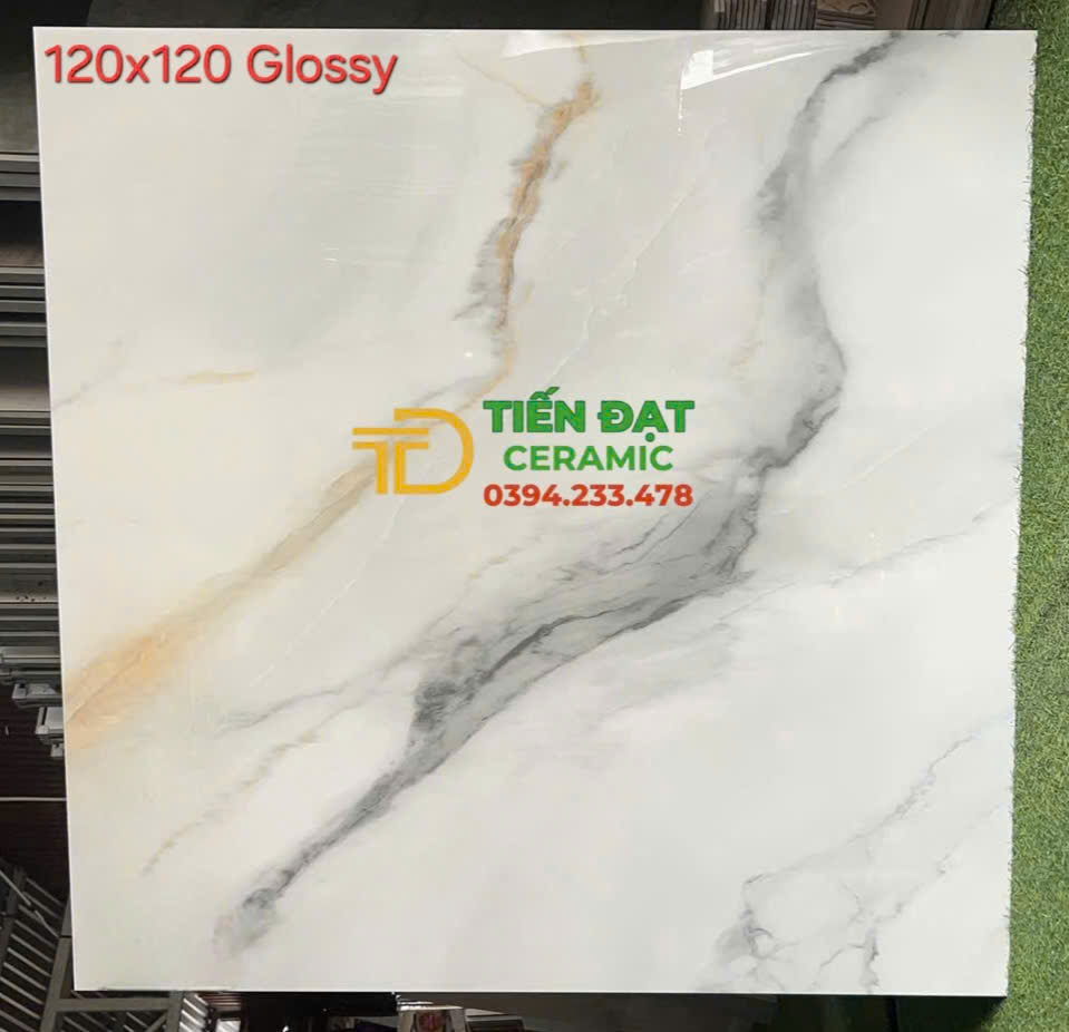 Gạch Khổ Lớn 120x120 Trắng Đen Vàng Ốp Lát Biệt Thự