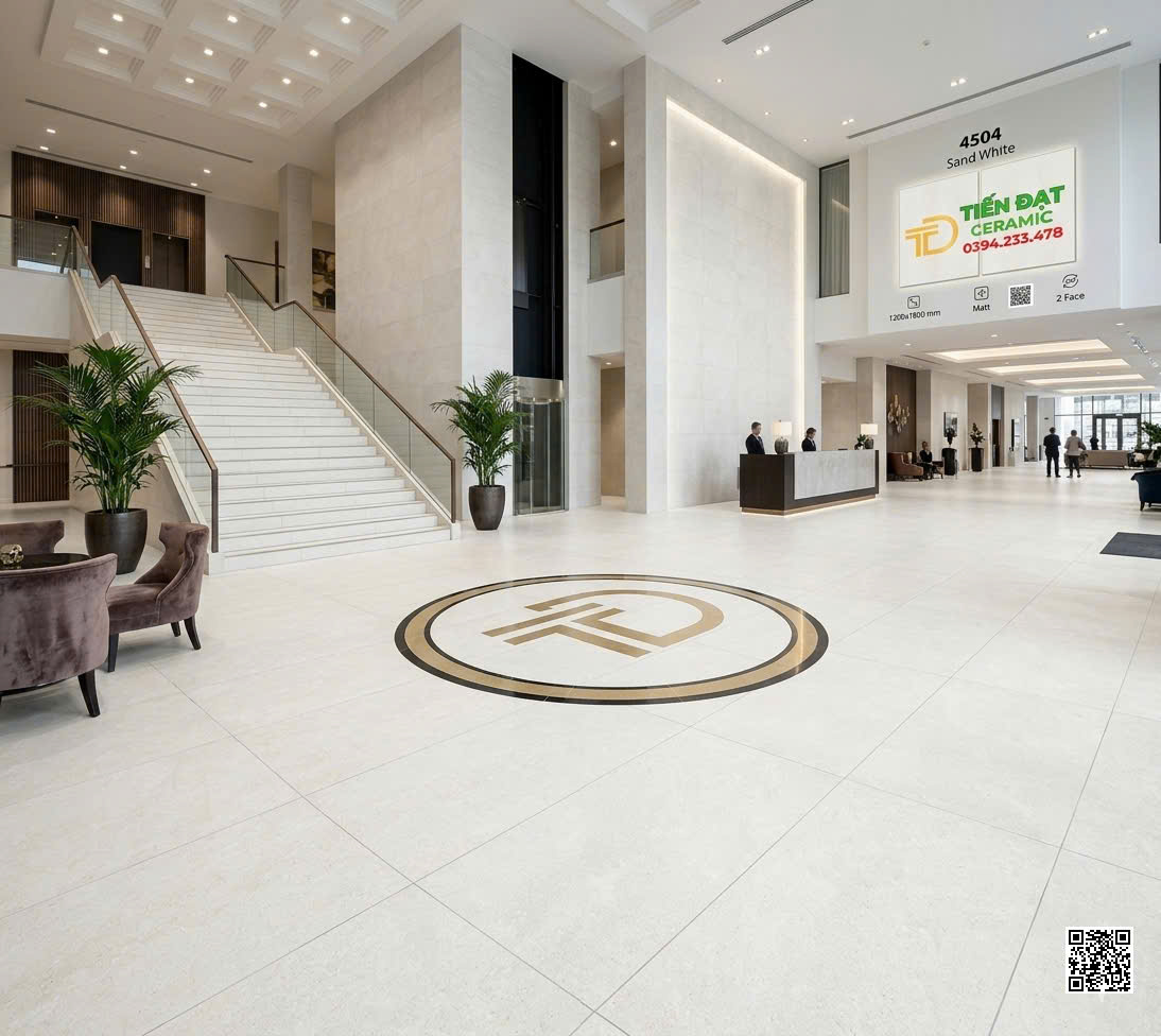 Gạch Khổ Lớn 120x180 Đá Mờ Ốp Lát Nhà Hàng Cao Cấp