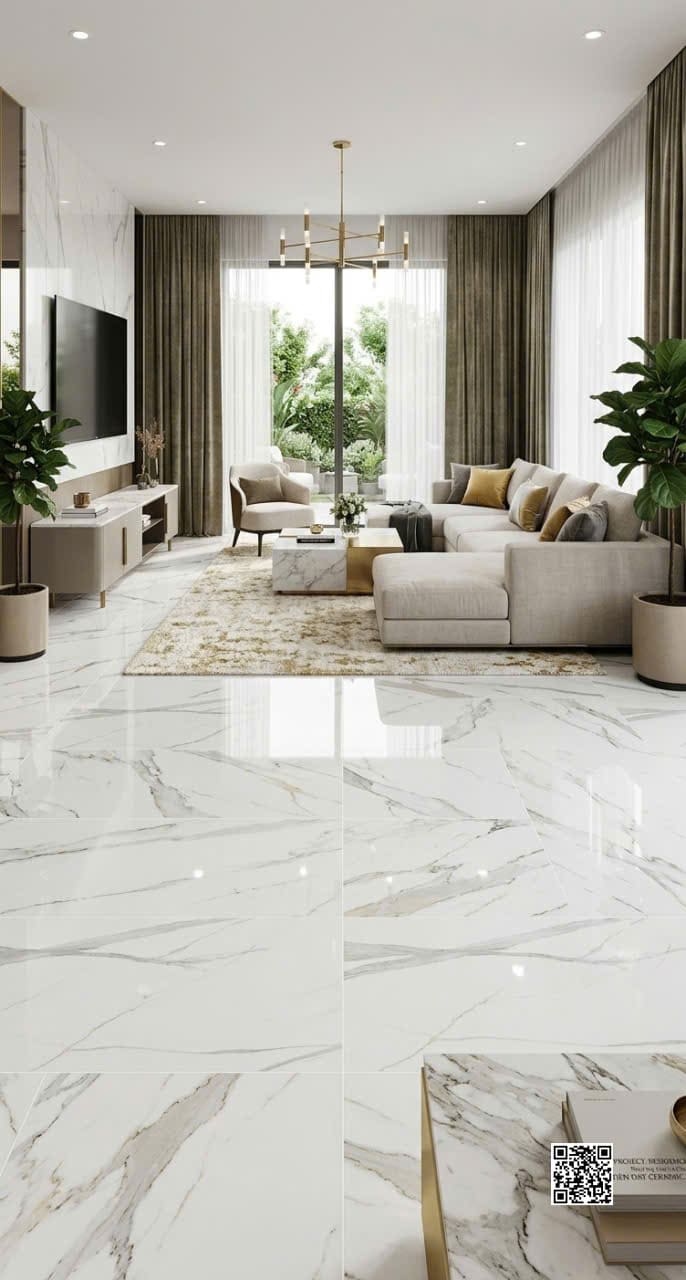 Kho Gạch Ấn Độ 80x160 Trắng Vân Xám Tại Nguyễn Cửu Phú