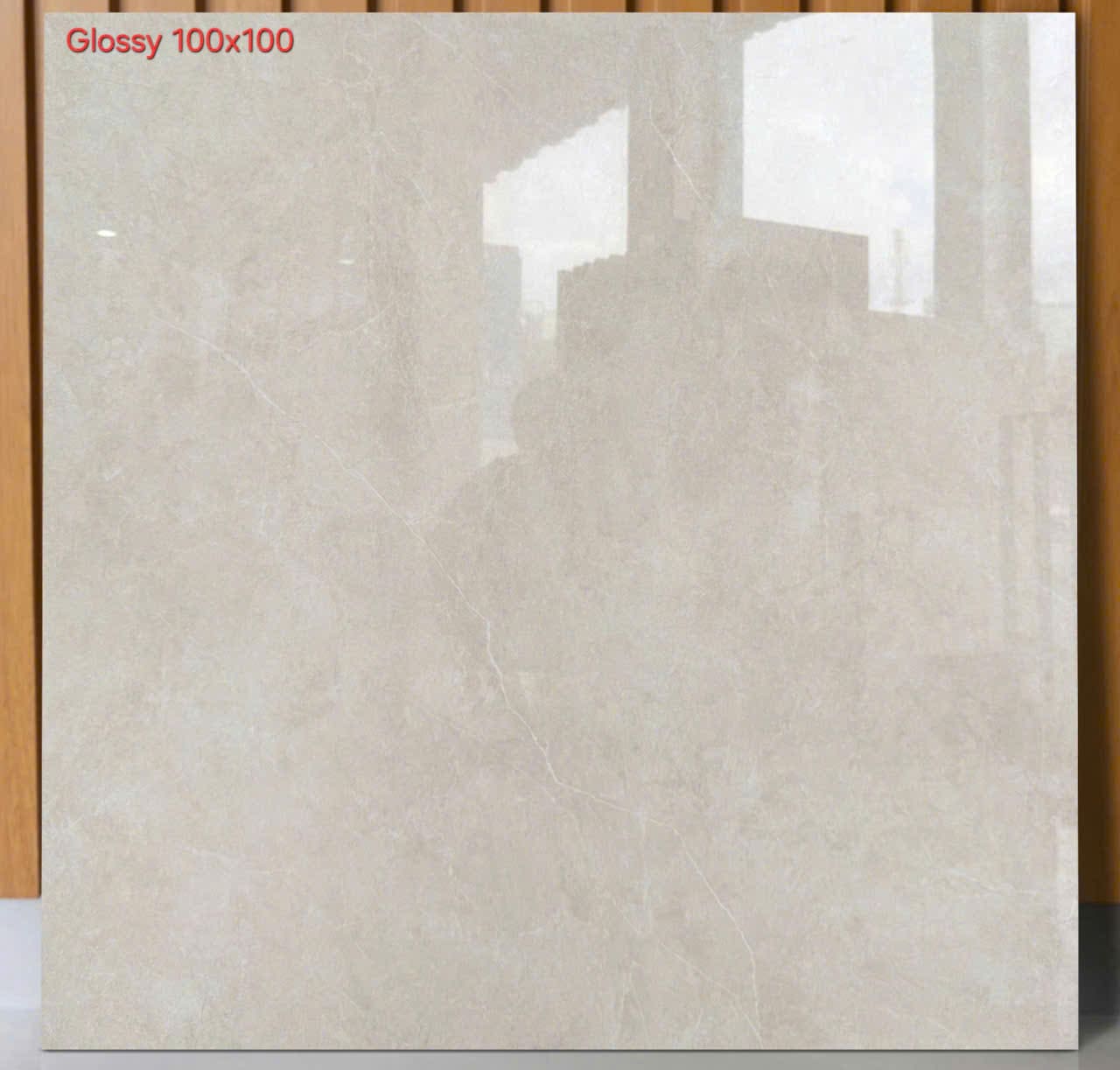 Gạch Khổ Lớn Viglacera 100x100 Vân Vàng Kem Ốp Tường 
