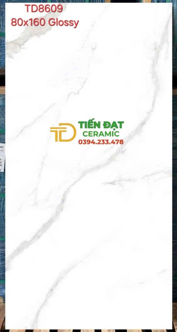 Gạch Khổ To 80x160 Trắng Vân Khói Ốp Tường