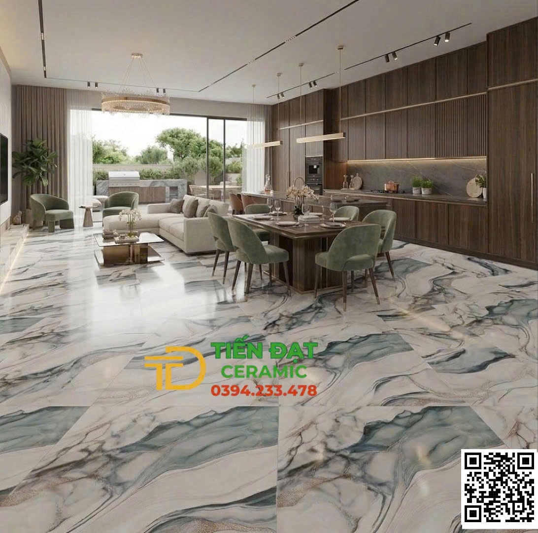 Gạch TQ Nhũ Vàng 60x60 Lát Nền Phòng Khách Cao Cấp