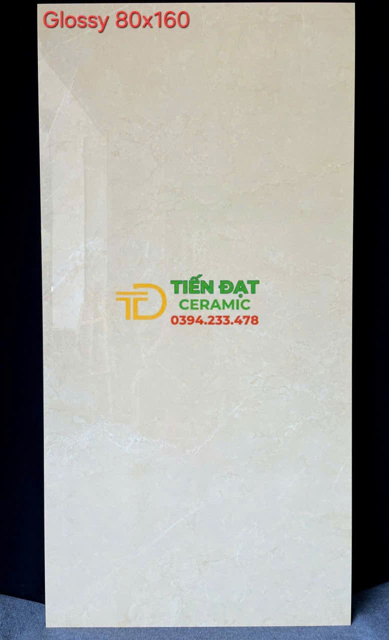 Gạch Lát Nền Phòng Khách 80x160 Vân Vàng Kem