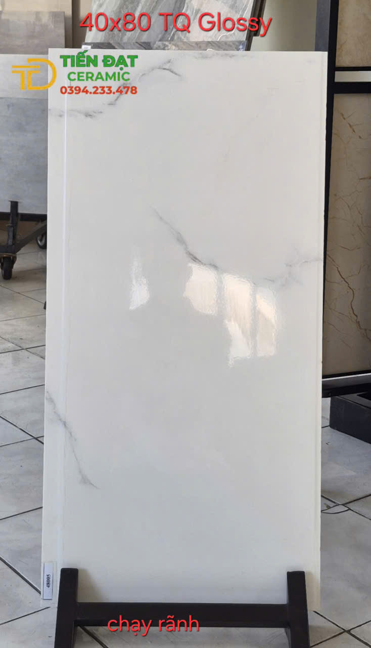 Gạch Nhập Khẩu 40x80 TQ Cao Cấp Trắng Vân Kim Cương
