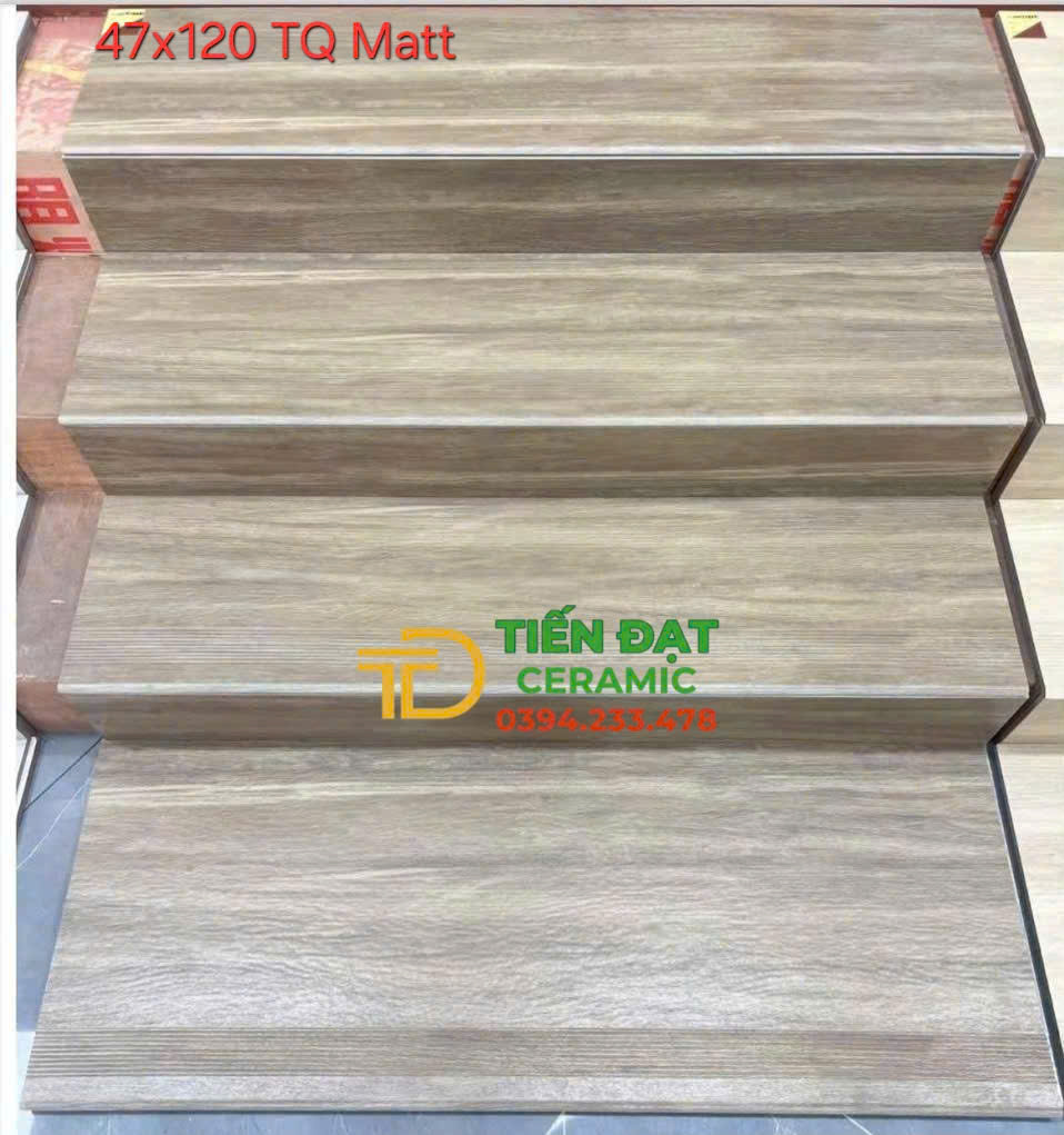 Gạch Nhập Khẩu TQ 47x120 Vân Gỗ Ốp Lát Cầu Thang