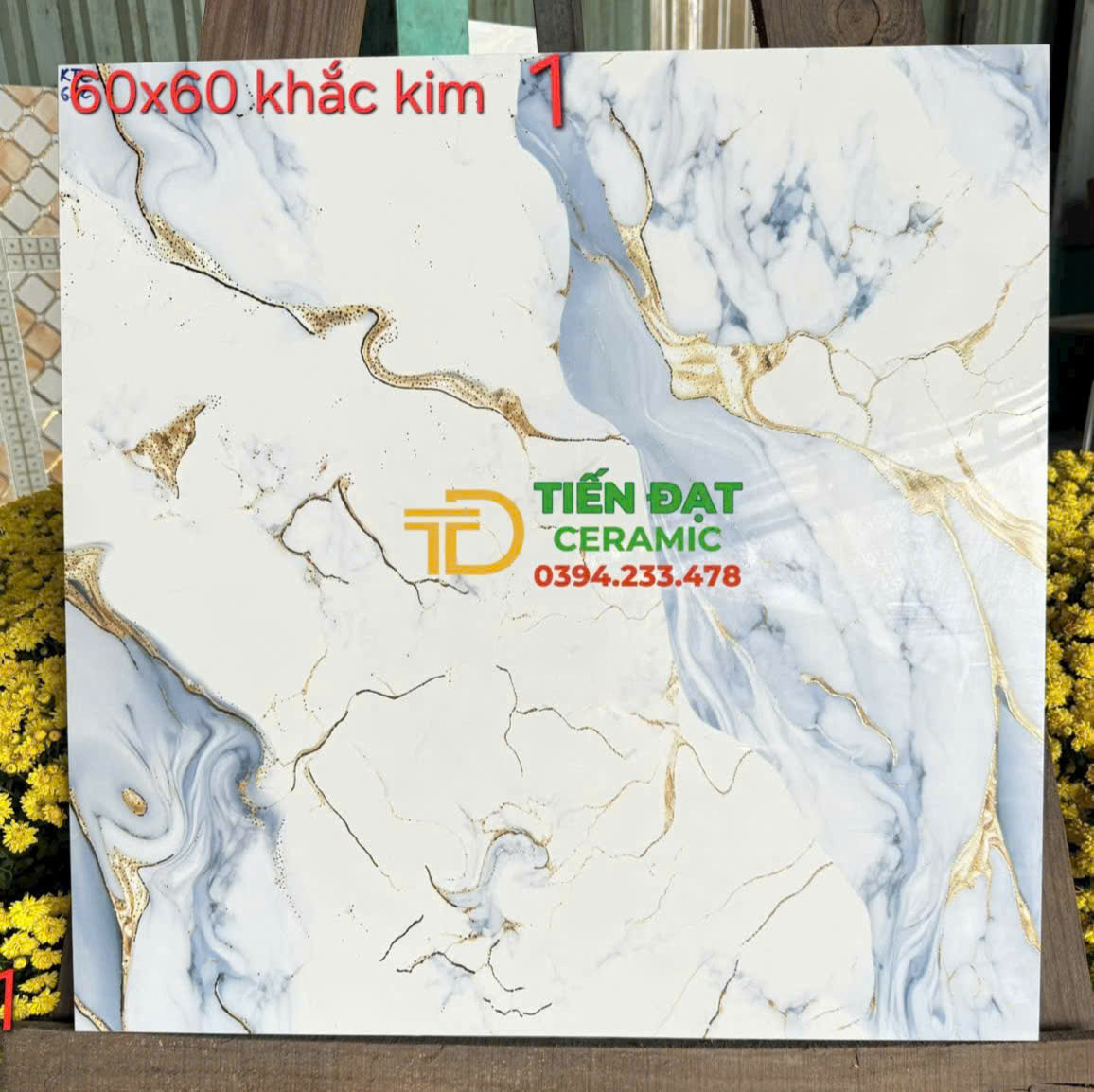 Gạch Bóng Kiếng TQ Nhũ Vàng 60x60 Ốp Lát Đại Sảnh Lớn