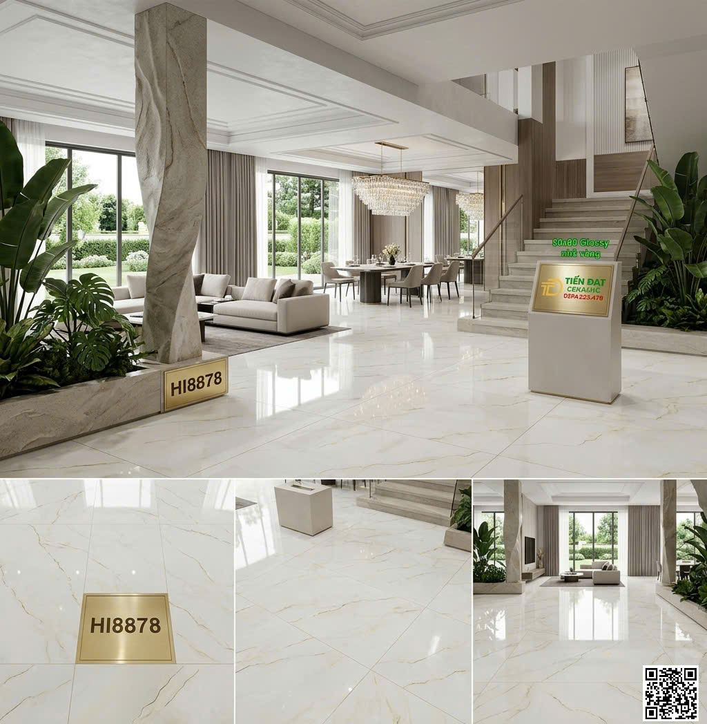 Gạch TQ Khắc Kim 80x80 Cao Cấp Bán Chạy Nhất Miền Nam