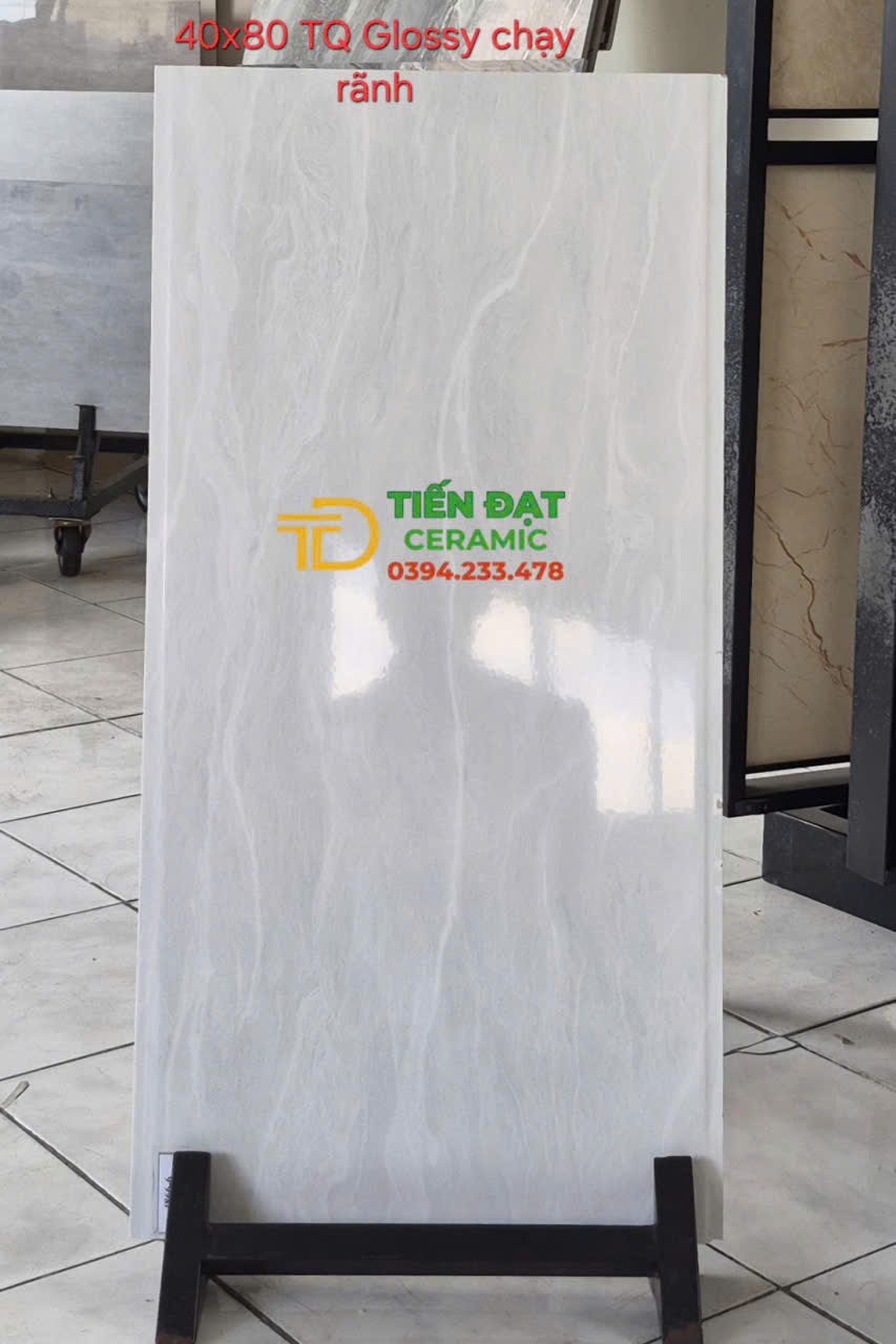 Gạch Ốp Trang Trí 40x80 Vân Xám Nhạt Cao Cấp Tại Quận 8