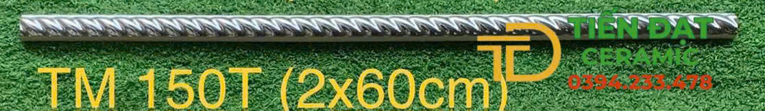 Gạch Thanh Xoắn 2x60 Nhủ Bạc Trắng Trang Trí Đường Viền