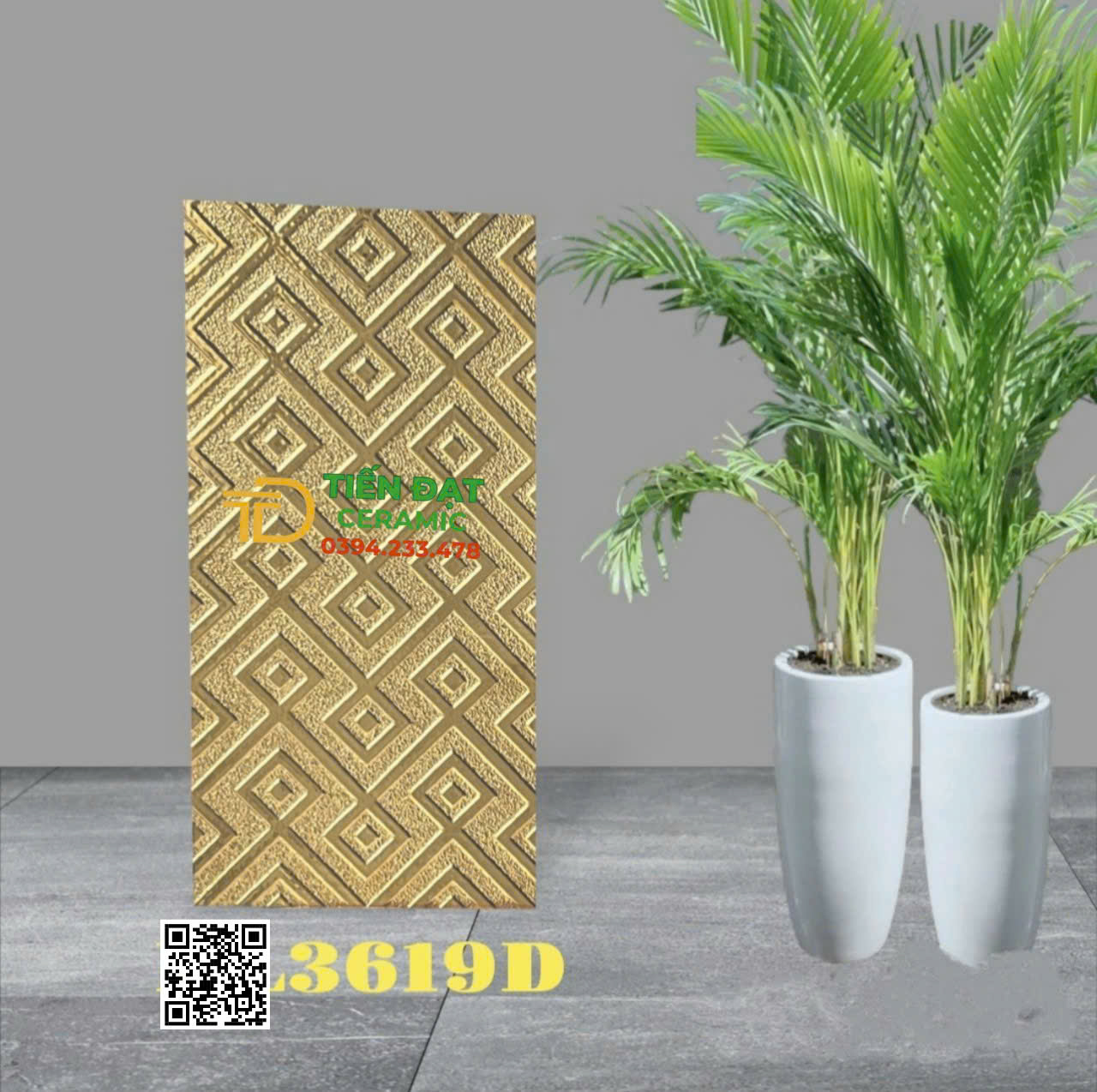 Gạch Trung Quốc 30x60 Ốp Lát Trang Trí Khắc Kim