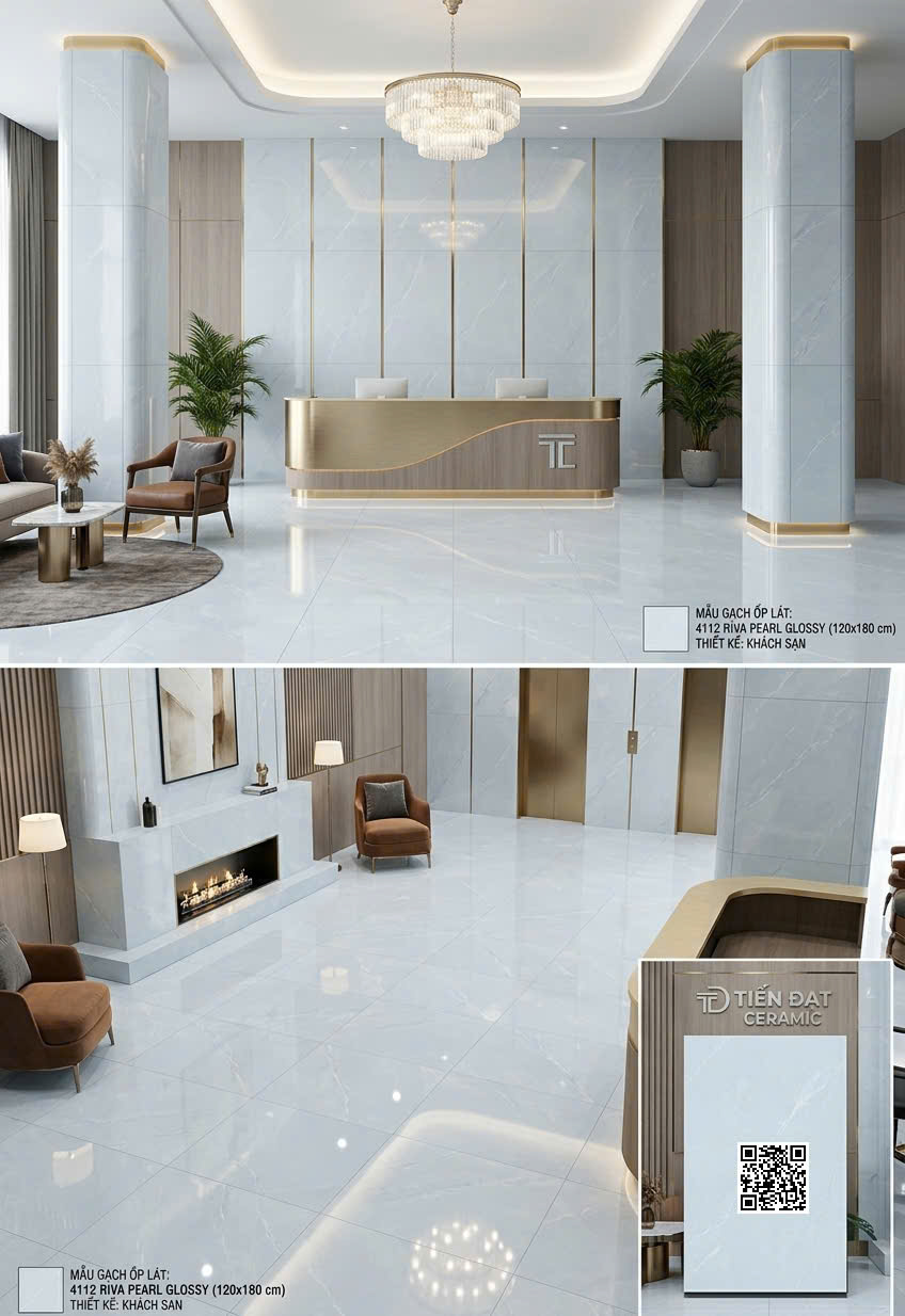Gạch Khổ To Ốp Tường 120x180 Siêu Bóng Kiếng Kim Cương