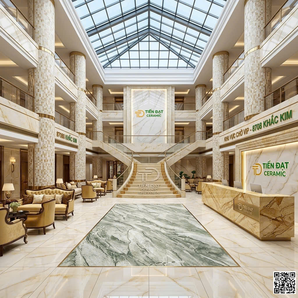 Gạch Nhập Khẩu Trung Quốc 80x80 Bóng Ánh Kim Nhũ Bạc