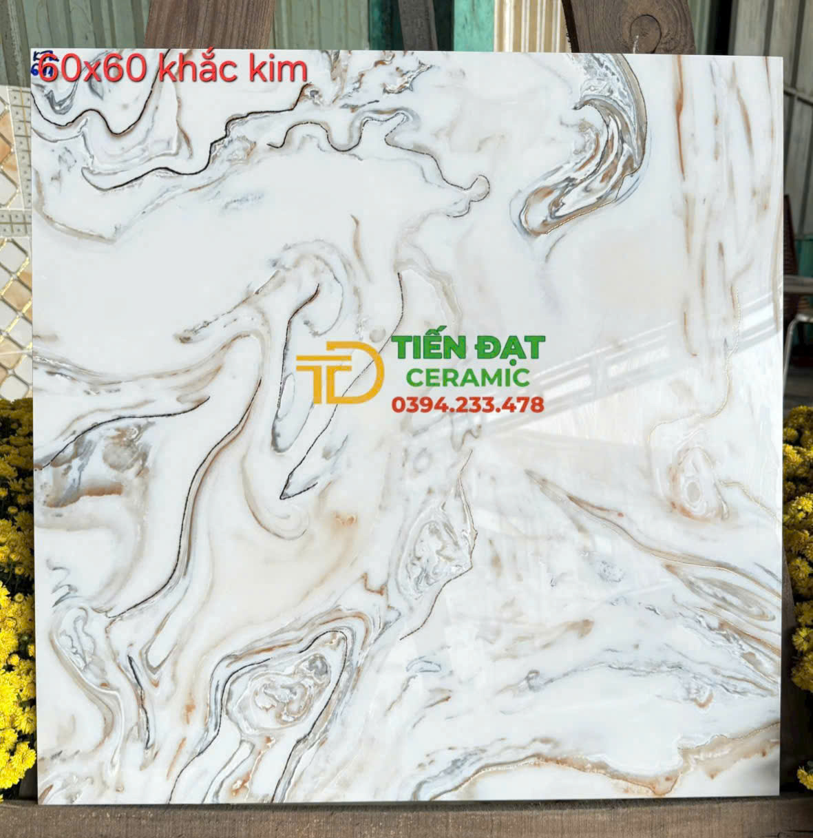 Tổng Kho Gạch TQ 60x60 Vân Ngọc Thạch Khắc Kim Mẫu Mới
