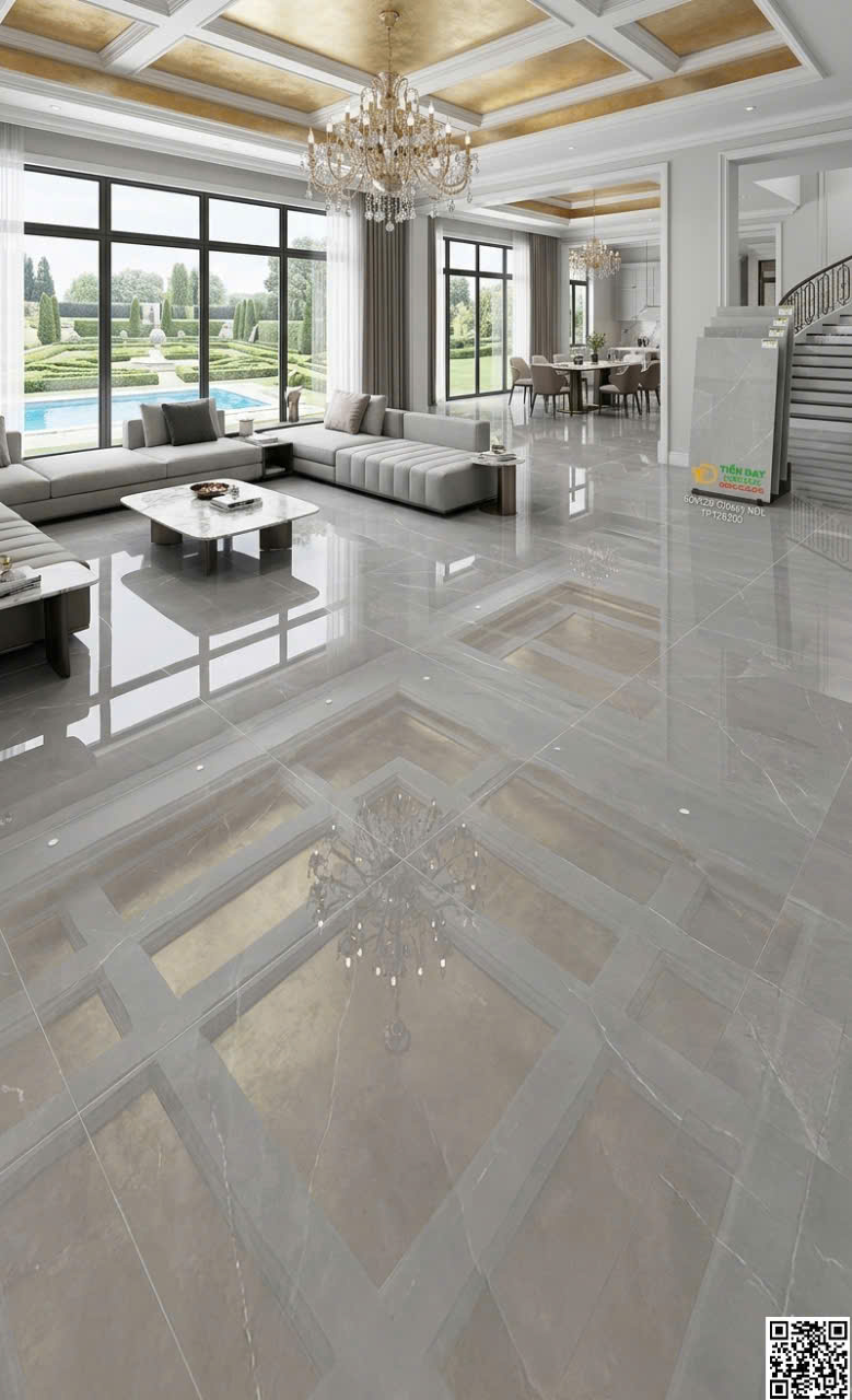 Gạch Khổ Lớn Vicenza 60x120 Vân Giả Đá Ốp Lát Biệt Thự