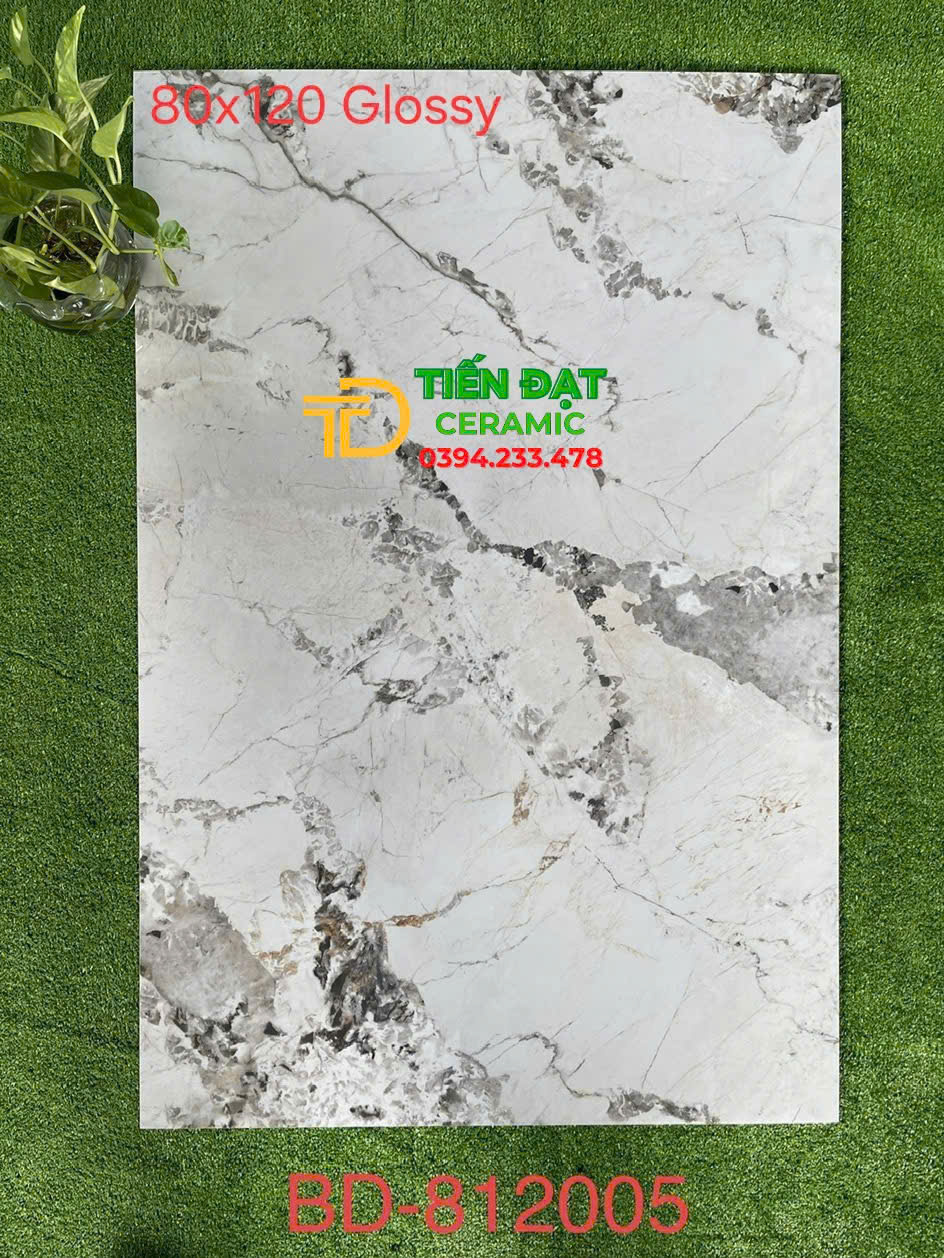 Tổng Kho Gạch Khổ Lớn 80x120 TaSa Trắng Vân Đá