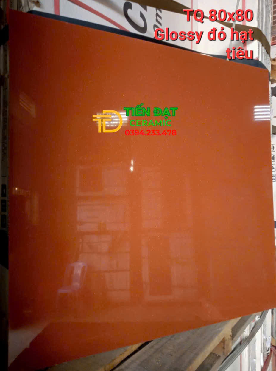 Đá Bóng Kiếng TQ 80x80 Đỏ Hạt Tiêu Cao Cấp