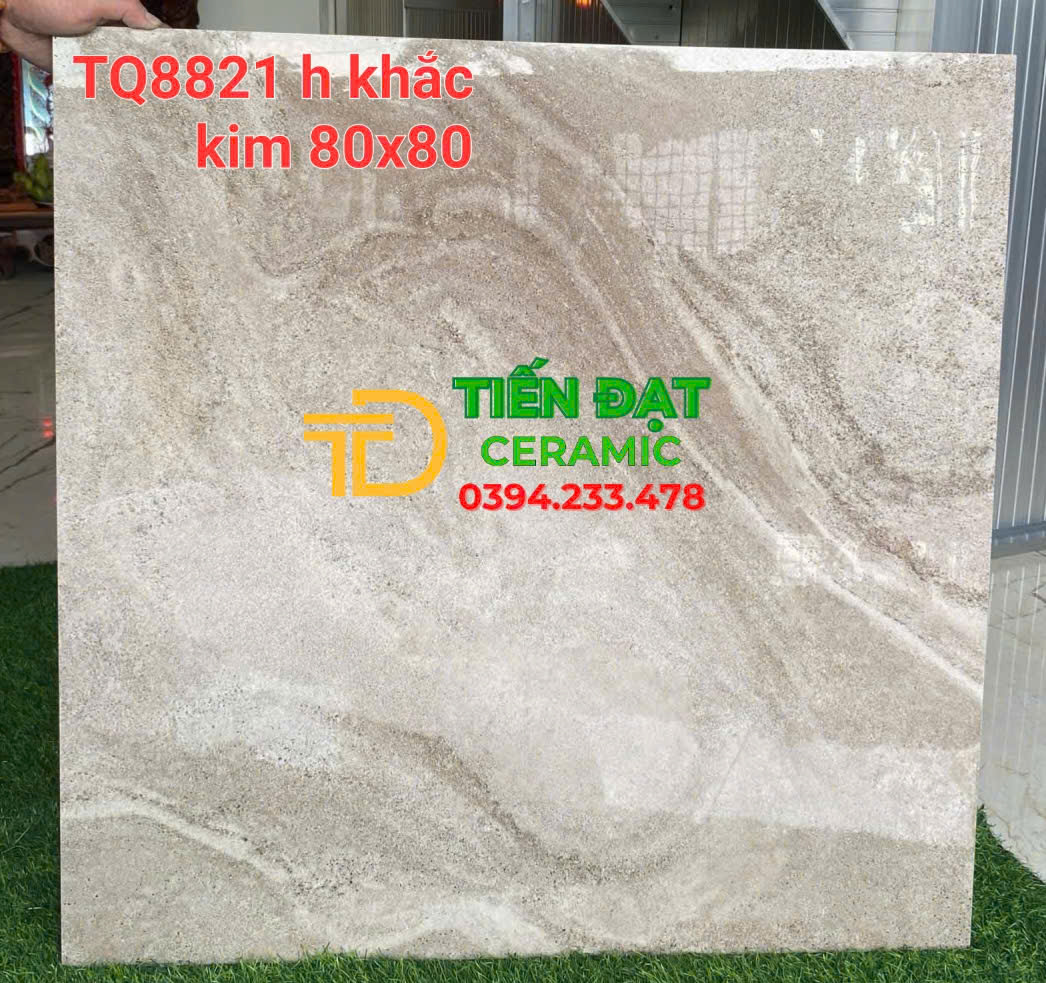 Đá Bóng Kiếng TQ 80x80 Ốp Lát Khắc Kim Tại Quận 1