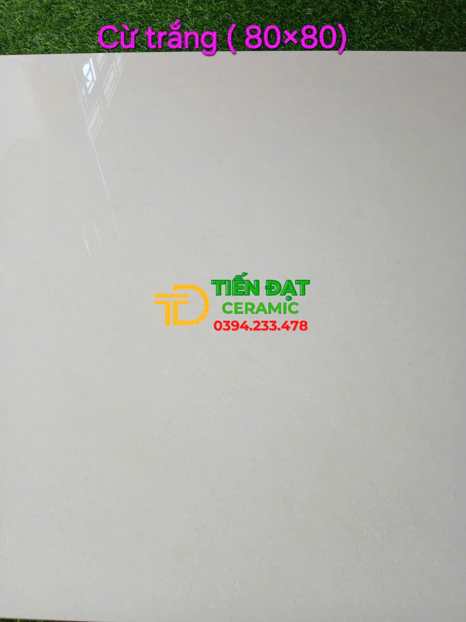 Đá Bóng Kiếng Vi Tinh 80x80 Vân Xả Cừ Trắng TQ