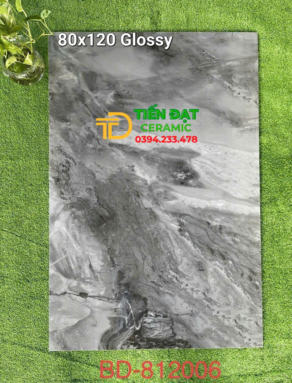 Đá Cao Cấp Tasa  80x120 Lát Phòng Khách Trắng Xám