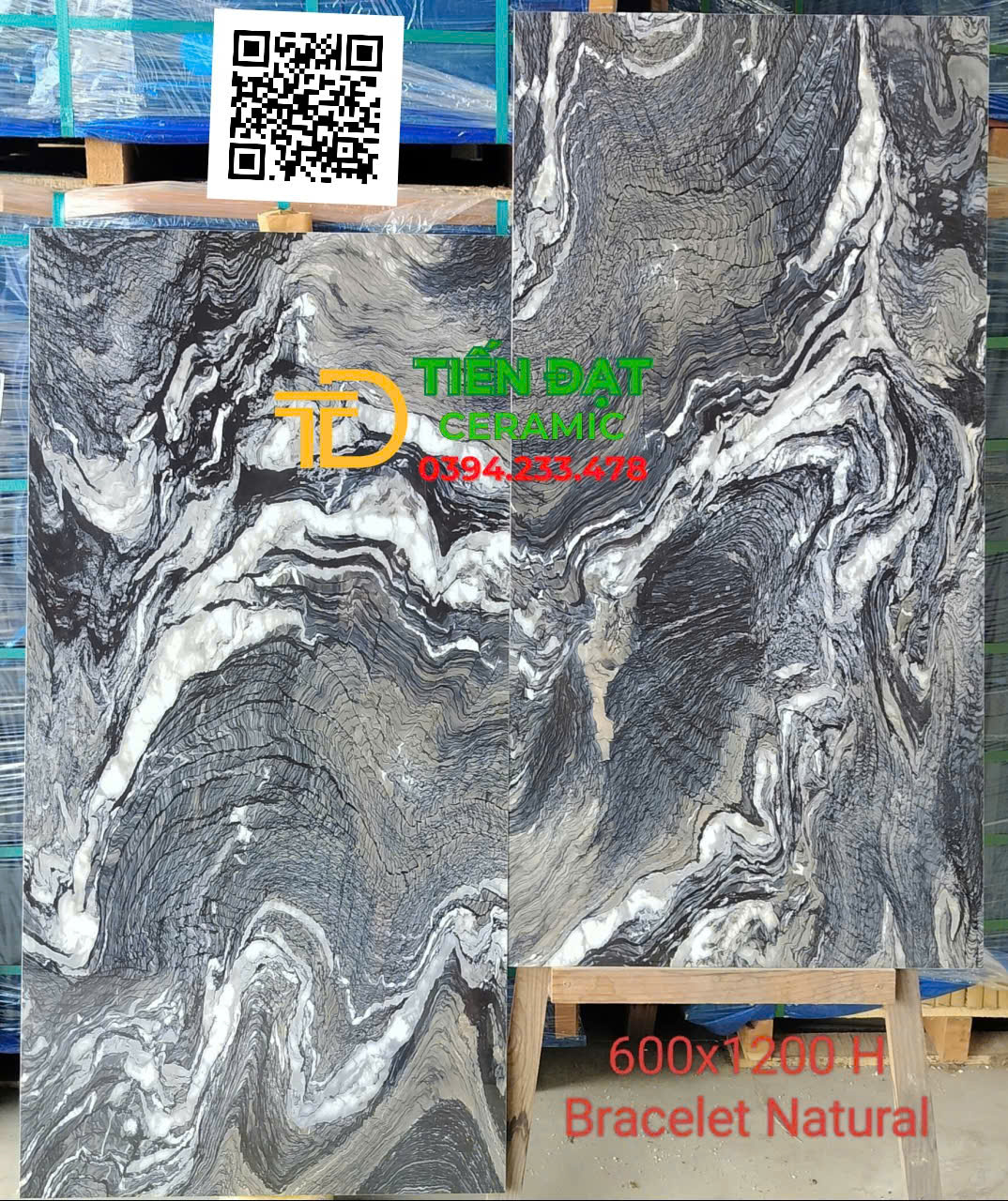 Gạch Ấn Độ Cao Cấp 60x120 Lát Nền Xám Trắng Giả Đá