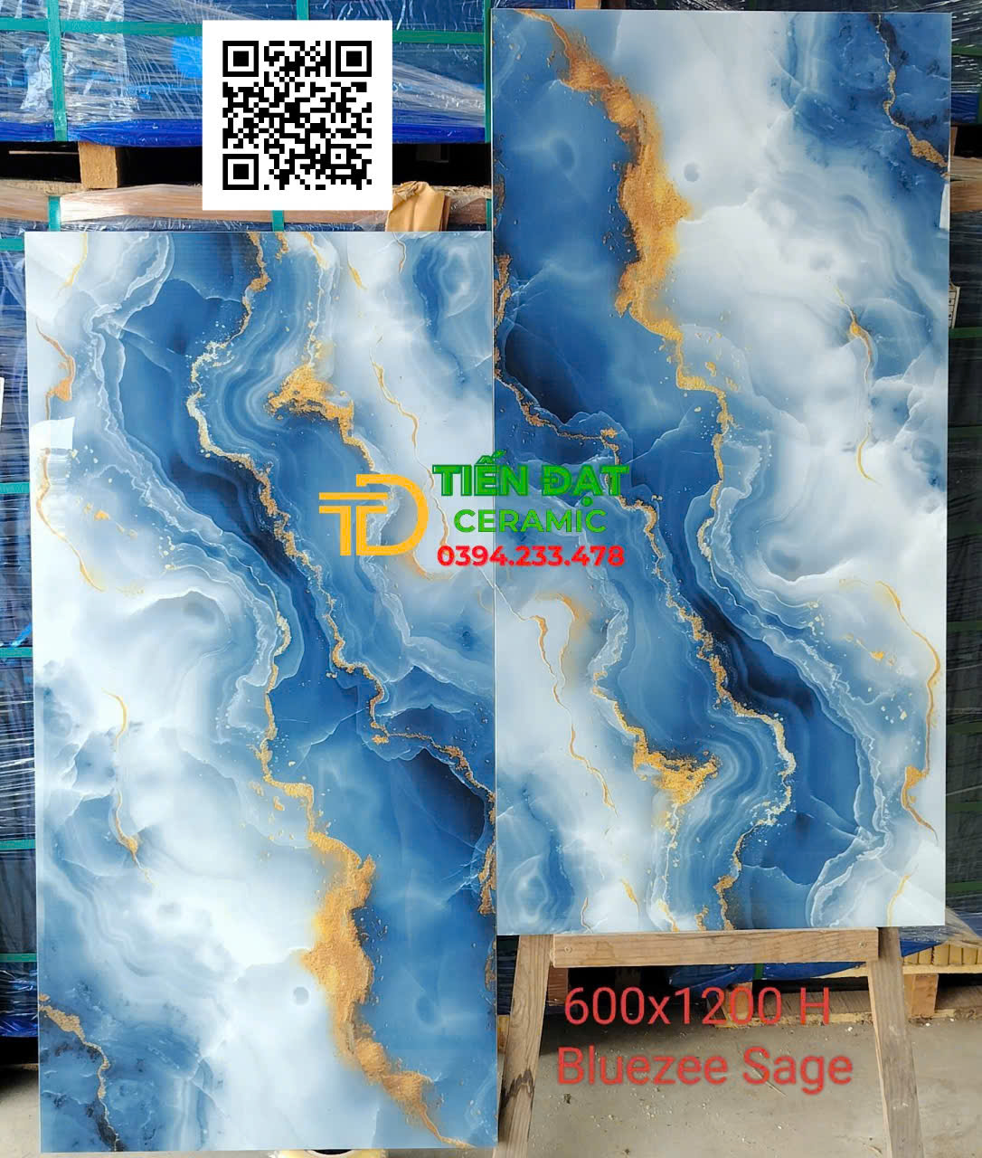 Gạch Bóng Kiếng Kim Cương 60x120 Trắng Vàng Xanh Ngọc 