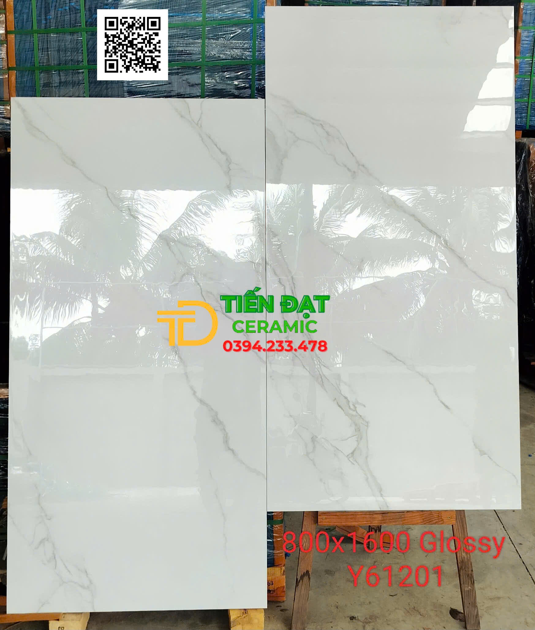 Gạch Bóng Kiếng Vi Tinh 80x160 Trắng Vân Mây Giá Rẻ