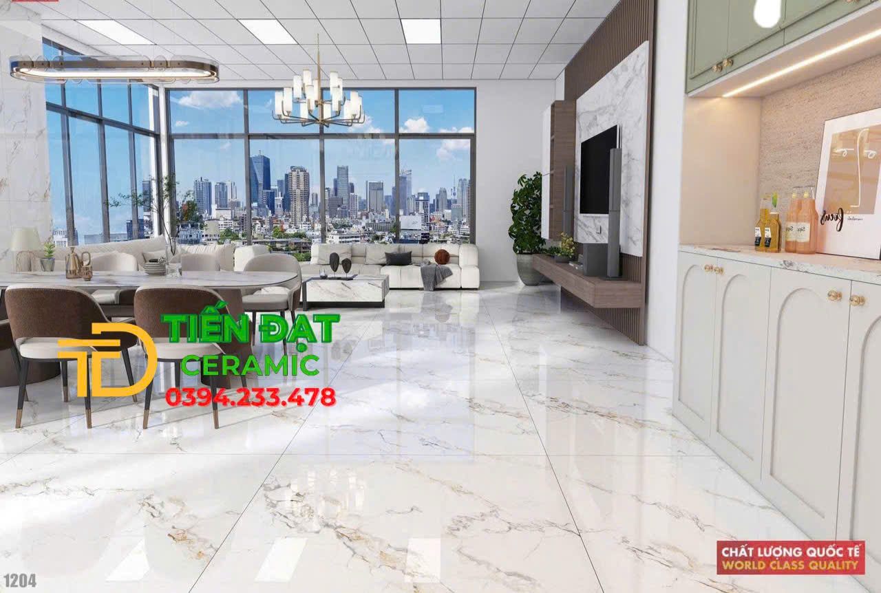 Kho Gạch Ốp Lát Prime 120x120 Bóng Kiếng Tại Miền Tây