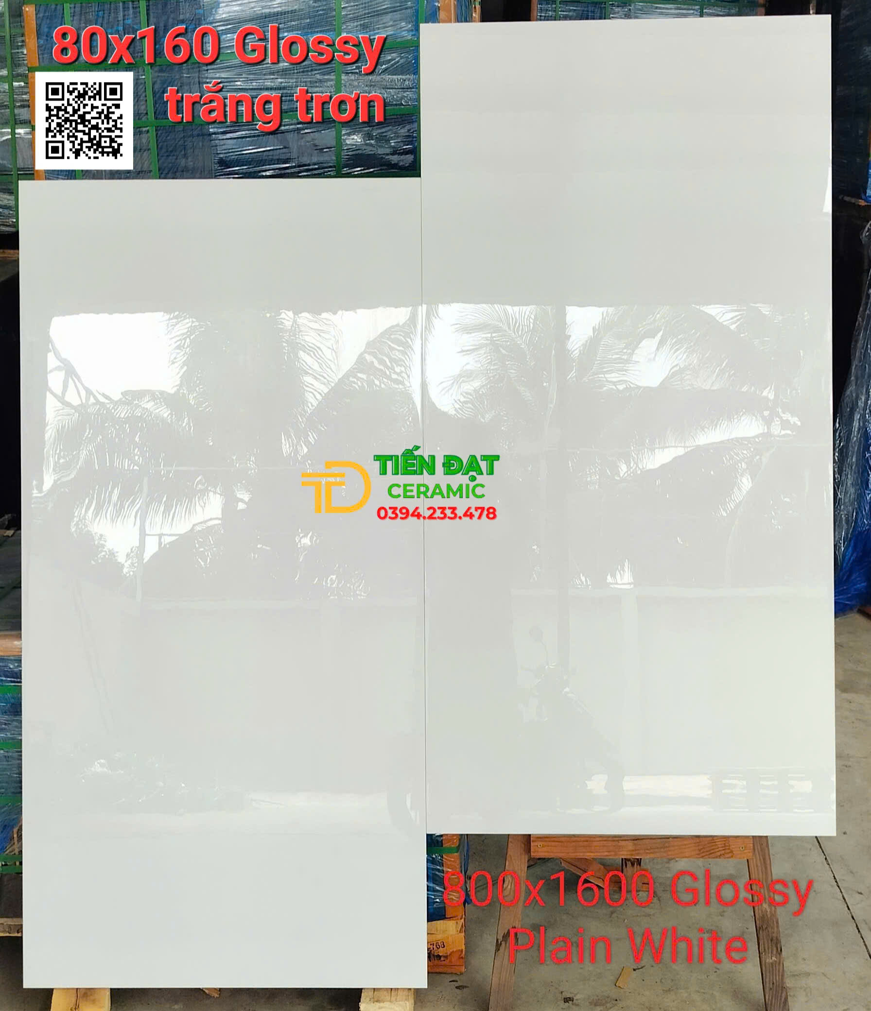 Gạch Cao Cấp 80x160 Lát Nền Trắng Bóng Kim Cương Mới Nhất