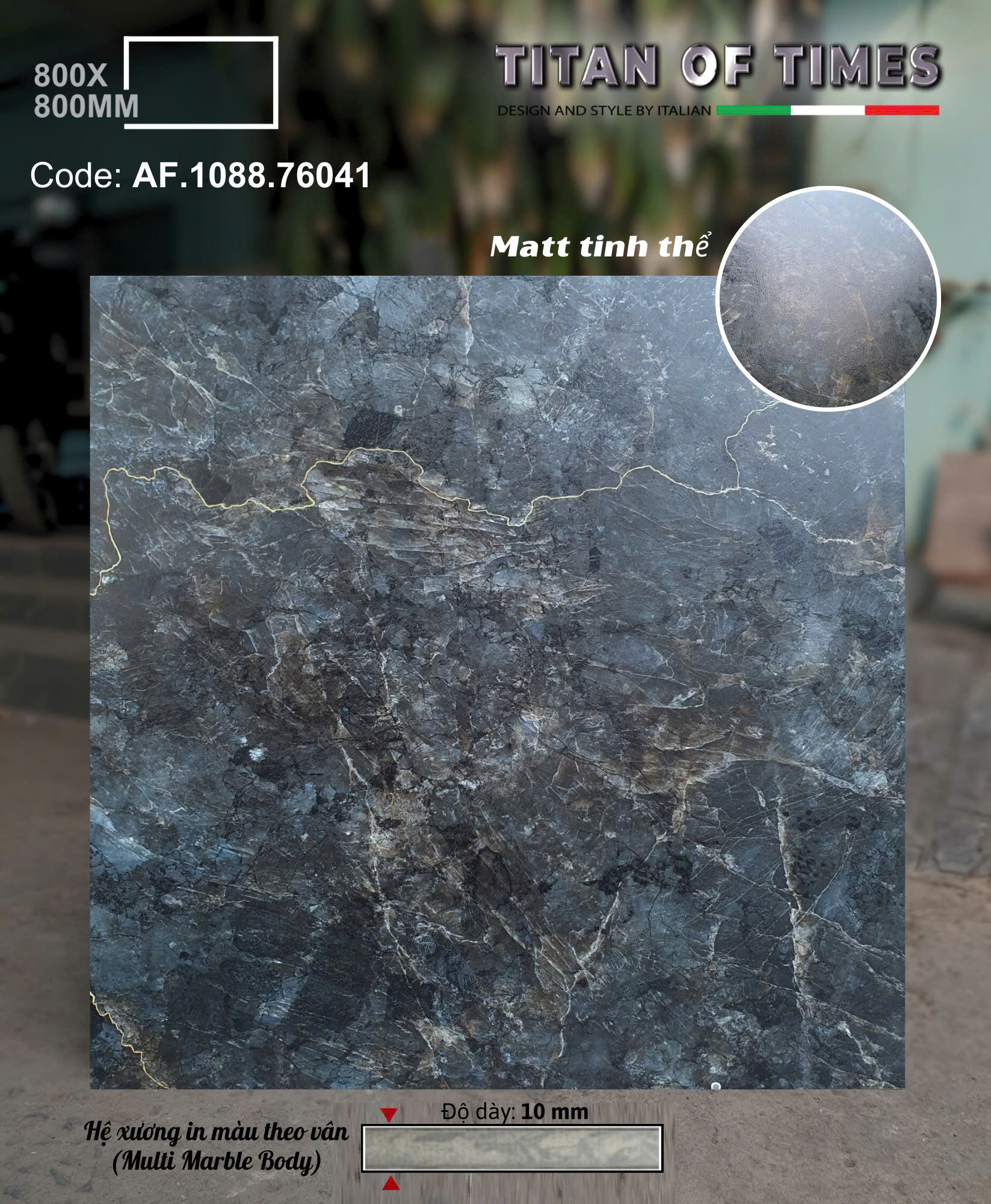Gạch Đá Cao Cấp Apodio 80x80 Matt Tinh Thể Ốp Mặt Tiền