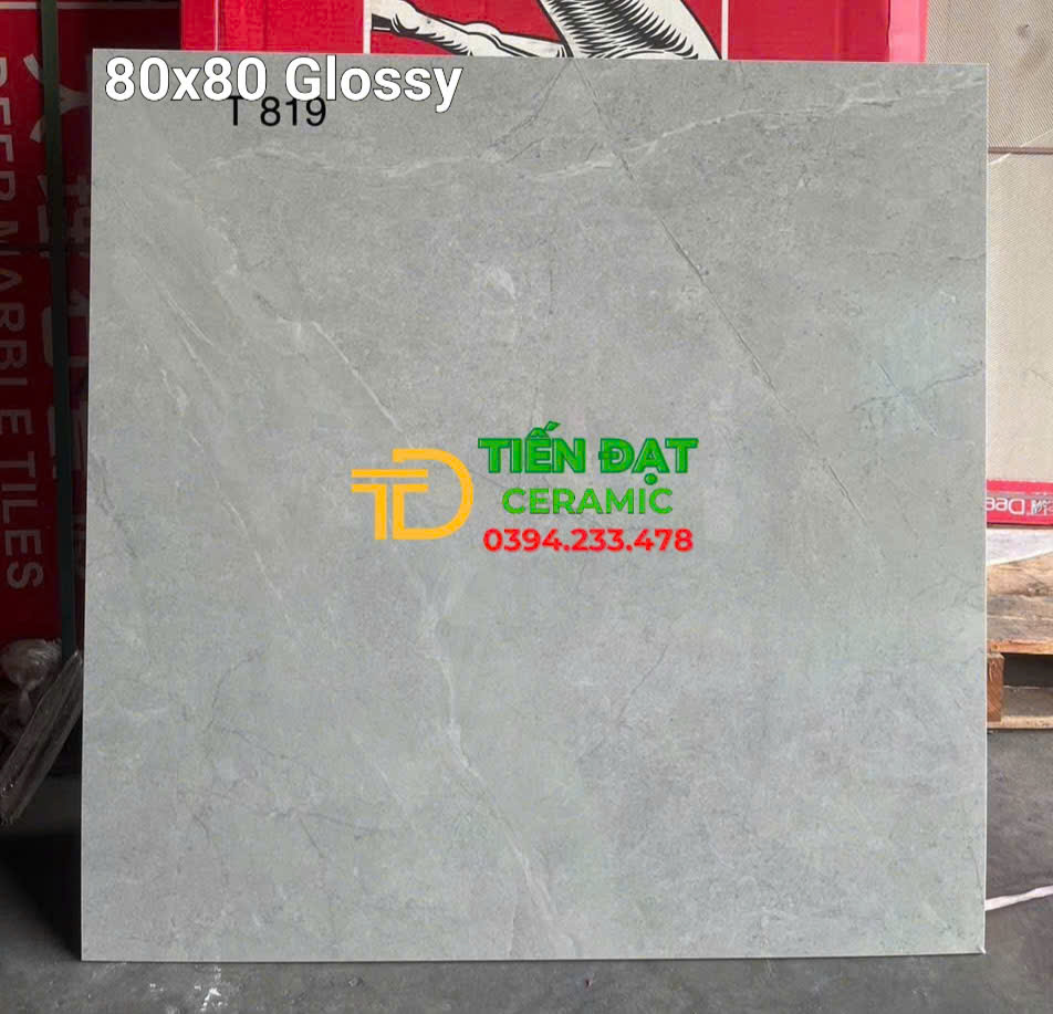 Gạch Đá Lát Nền TQ 80x80 Vân Xám Giả Đá Mẫu Mới