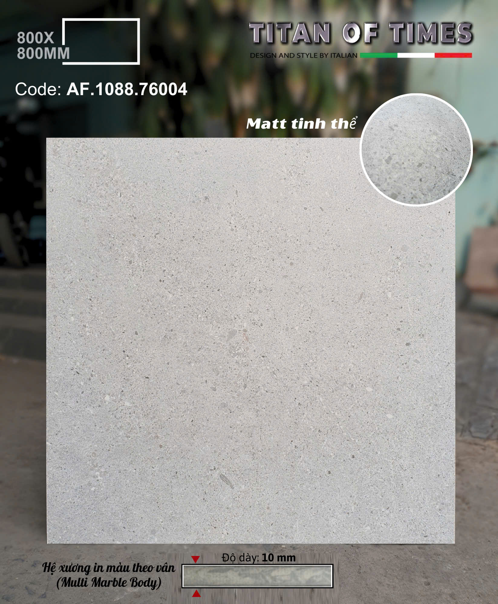 Gạch Đá Mờ Tinh Thể Cao Cấp 80x80 Apodio Lát Nền