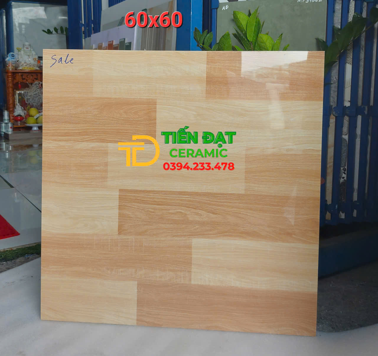 Gạch Giả Gỗ Bóng Kính 60x60 Lát Nền Sale Giá Hót