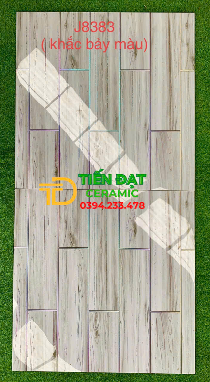 Gạch Giả Gỗ TQ 80x80 Lát Phòng Khách Nhũ Vàng Bạc 7 Màu