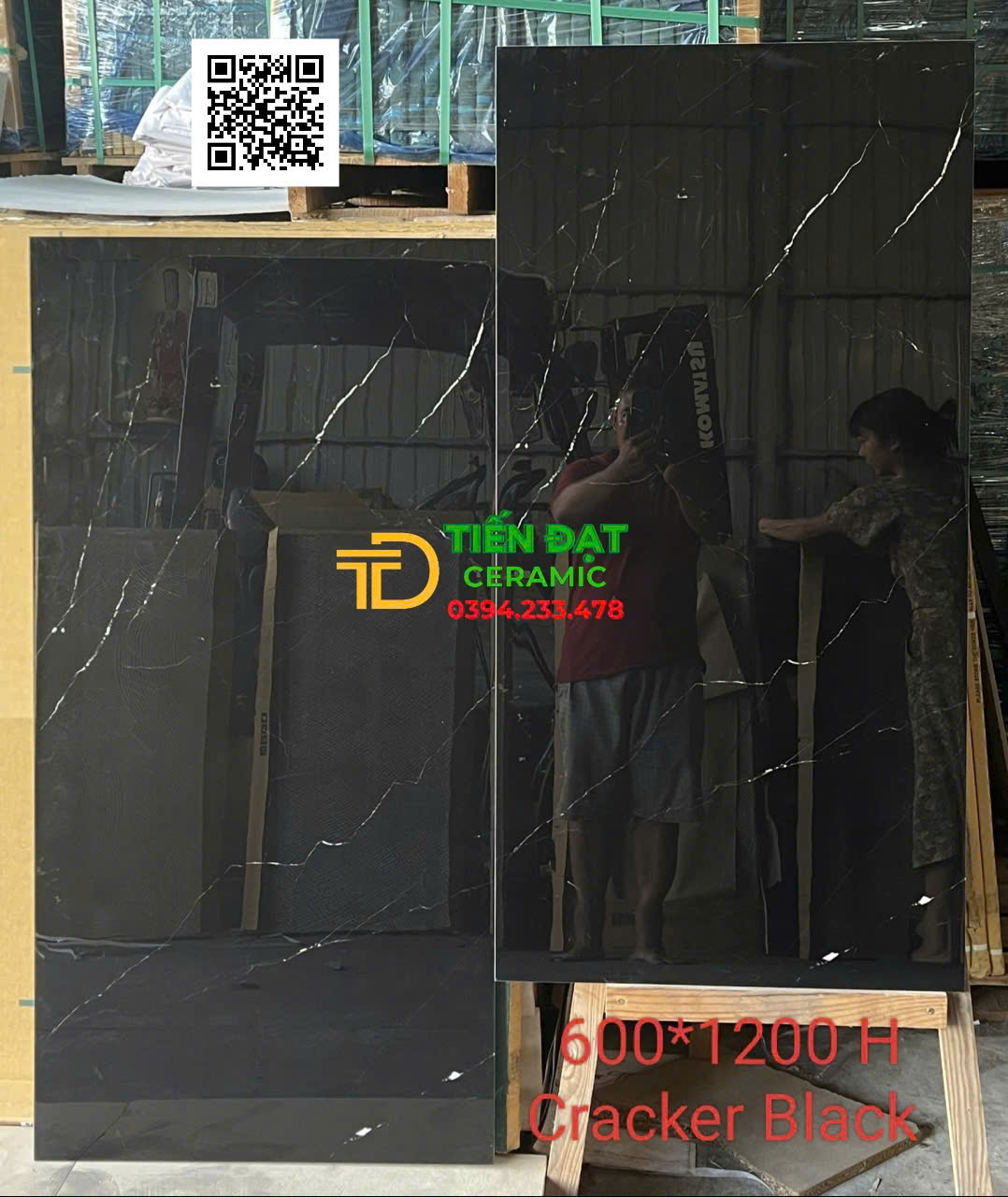 Gạch Khổ Lớn Ấn Độ 60x120 Đen Trắng Bóng Vi Tinh