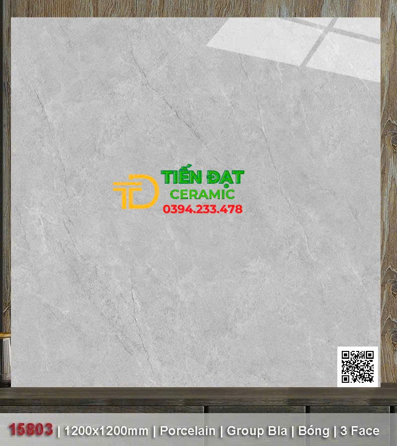 Gạch Khổ Lớn Lát Nền Catalan 120x120 Vân Xám Đá