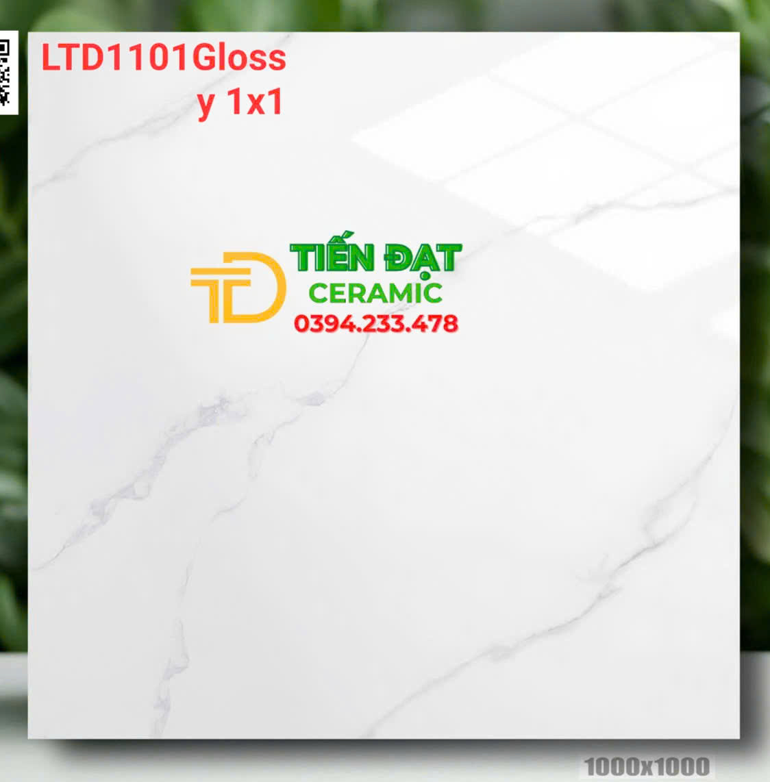 Gạch Khổ Lớn Prime 100x100 Trắng Vân Ốp Lát Mẫu Mới