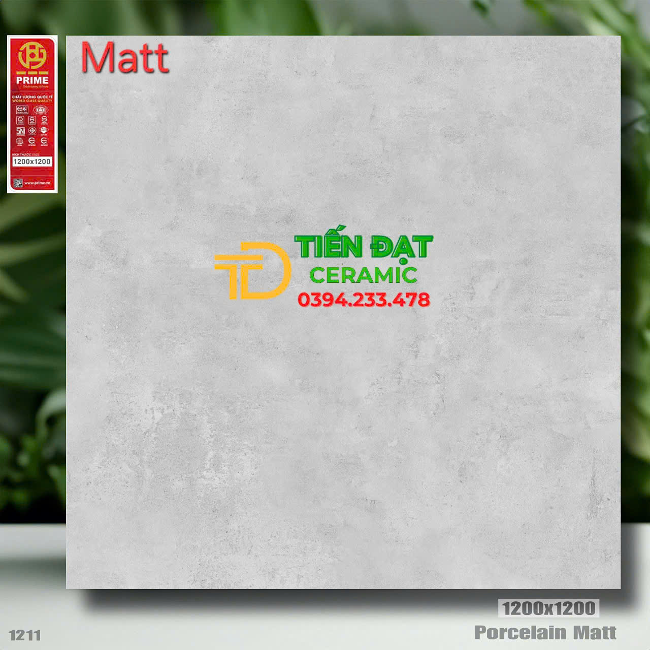 Gạch Khổ Lớn Prime 120x120 Đá Mờ Mẫu Mới Tại Q8