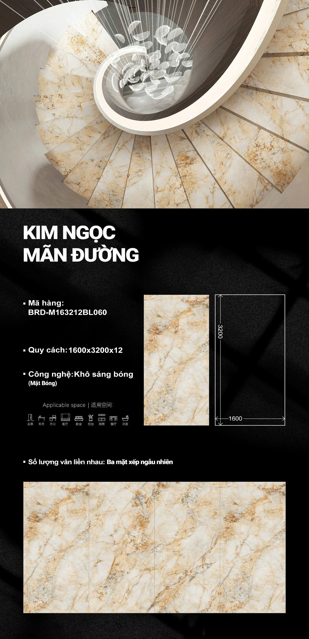 Gạch Khổ Lớn TQ 160x320 Ốp Lát Biệt Thự Cao Cấp