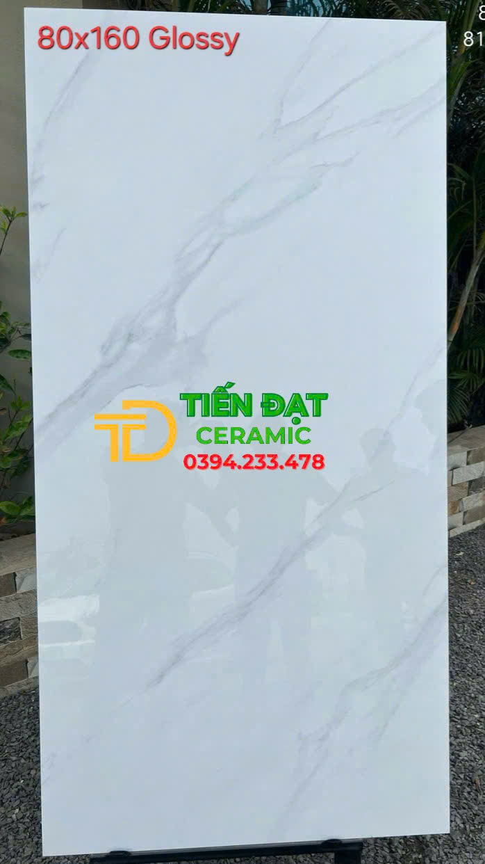 Gạch Lát Nền 80x160 Khổ Lớn Trắng Vân Khói Giá Rẻ