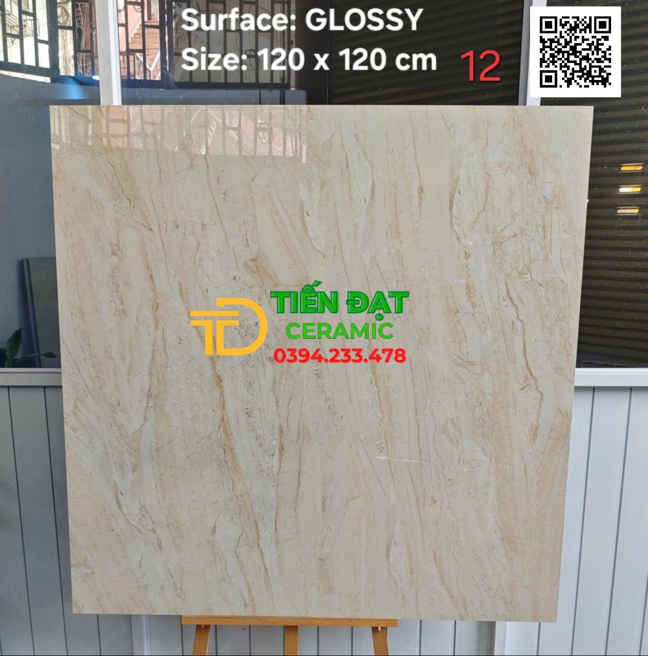 Gạch Nhập Khẩu Ấn Độ 120x120 Ốp Lát Vân Vàng Đẹp Rẻ